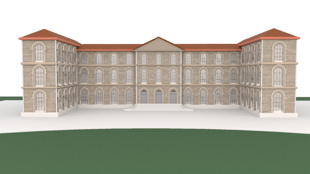 Représentation 3D du Palais Historique par Alga